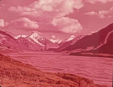 Vintage Photo Slide Toklat River Alaska 1960