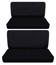 Front And Rear Bench Car Seat Covers Fits Chevy Bel Air 1955-1963 Solid Black