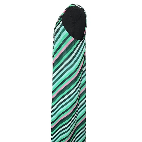 Diane Von Furstenberg NWT DVF Lilita Striped Chiffon Maxi Dress in Green-Size 12 - Picture 7 of 11