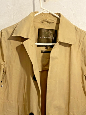 MACKINTOSH Rubberized Coat Dunkeld Mens Beige 36 Made in Scotland