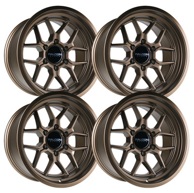 (Set-4) Falcon TX1 Apollo 17x9 6x5.5/6x139.7 Matte Bronze -38mm 17''