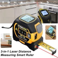 3 In 1 Laser Rangefinder Smart Ruler Laser Tape Measure Digital Tape Measure 