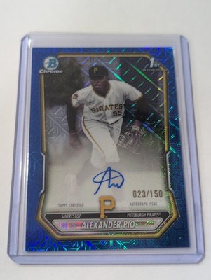 2026 Bowman Chrome Alexander Pio #CPA-AP Blue Mojo Auto #/150 Pirates