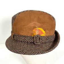 Dobbs Pace Setter Suede Tweed Hunting Fedora Hat Mens Sz 7 1/4 Preppy Academia