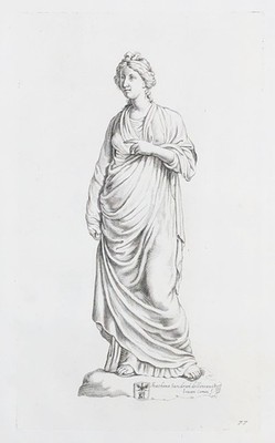 woman Frau Roman antiquity Statue Antike Altertum Kupferstich engraving 1635