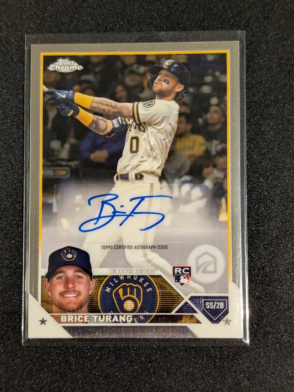 2023 Topps Chrome Update Series - Autographs Brice Turang Rookie (AU, RC)