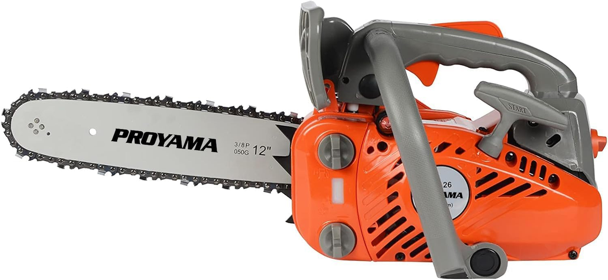 26CC 2-Cycle Top Handle Gas Powered Small Chainsaw 12 Inch Petrol