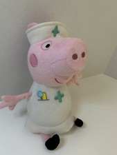Peppa Pig Nurse Plush Toy Stuffed Animal Doctor Outfit Pink Pig Doll 10  