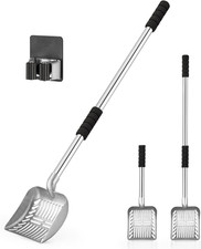 Yangbaga Metal Cat Litter Scoop:Detachable Long Handle Litter Scooper with Deep