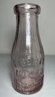 Vintage Pink Liberty Milk Co. Pint Glass Bottle Statue Of Liberty Buffalo NY