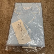 Vintage Retro CAROLE Sleepwear 2pc Pajamas PJ Set Blue Girl Size 12 New