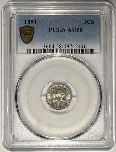 1851-P Three Cent Silver — photo from the most recent tracked eBay sale