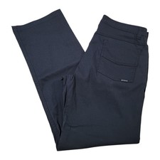 PrAna Brion Hiking Pants Mens 32x32 Black Nylon Blend Straight Stretch Slim Fit