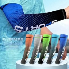 Ice Silk Arm Sleeves UV Protection Cooling Anti-Slip Sports Sleeves Cycling Runn