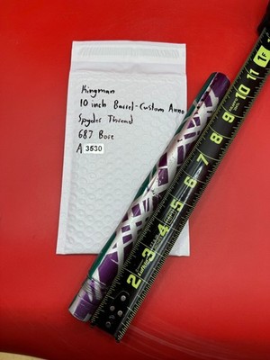 Kingman 10 inch Paintball Barrel-Customer Anno Spyder Thread 687 Bore