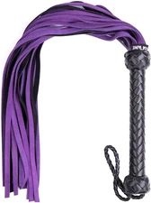 Premium Purple Leather Flogger for Couples – Deluxe BDSM Whip for Sensual Play