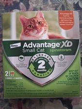 Elanco Advantage XD Spinetoram Flea Treatment for Small Cat 2 Dose Last 4 Months