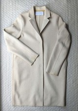 HARRIS WHARF LONDON Ivory Long Coat Size 40 IT - Wool Blend