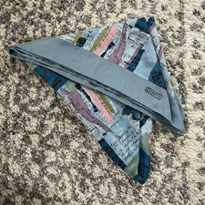 Vintage Pinto Scarf Handkerchief Fish Music Patterned Old Money Chic