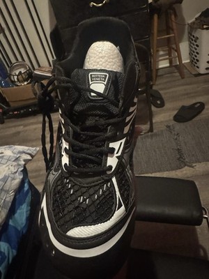 Bottega Veneta Black White Geometric Lace Up Low Top Athletic Sneakers