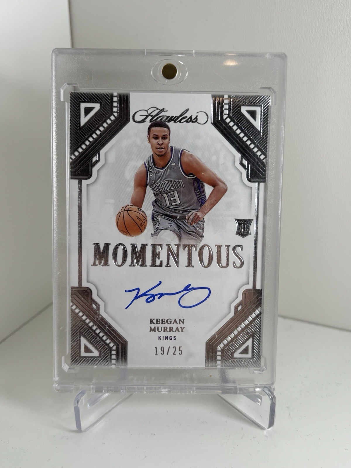 2022 Flawless Rookie Keegan Murray Momentous On Card Auto Clean 19/25 SSP