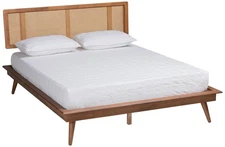 Baxton Studio Nura Walnut Brown Queen Size Platform Bed