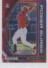 2020 Panini Prizm Draft Picks Power Surge Red & Purple Hyper Austin Wells 05k6