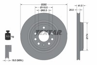 2Er Set Bremsscheiben Textar 92118403 Cadillac 003126969 12762291 257102 569114