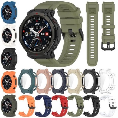 Silicone Watch Strap+Case for Amazfit T-REX 3 Pro Sport Wristband Cover Bracelet