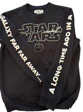 Star Wars Crewneck Sweatshirt Size Small Black Movie Series Rebel Alliance