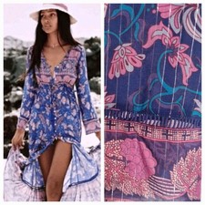 Vestido Arnhem Afrodita Gitano Hilo de Lúrex Azul Rosa Púrpura 8 Ajuste 10 👇check