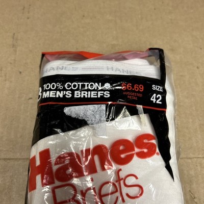 Vintage NOS 1992 Hanes Men's Briefs Size 36 Style 2249 100 Cotton
