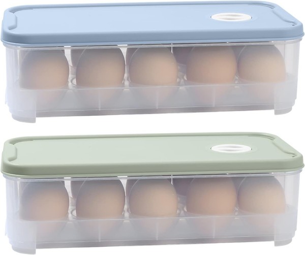 2 StüCk Eierbox, EierbehäLter, KüHlschrank Eier BehäLter Mit Deckel, Eie-image