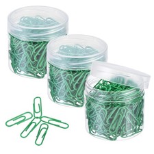 Small Size 1.1 Inch Green Coated Vinyl Clip Paper 600pcs
