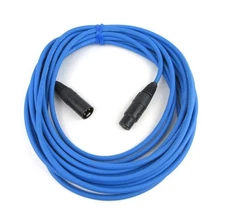 Canare Blue XLR Cable, 20ft  - New Old Stock, Free Shipping