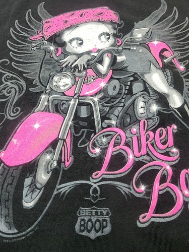 T-shirt Betty Boop Biker Babe donna XL invecchiata - Foto 2 di 7