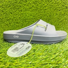 Oofos OOahh Mens Size 8 Womens 10 Slate Gray Beach Walking Recovery Slide Sandal