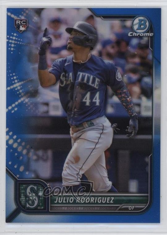 2022 Bowman Chrome Blue Refractor 119/150 Julio Rodriguez #48 14rq