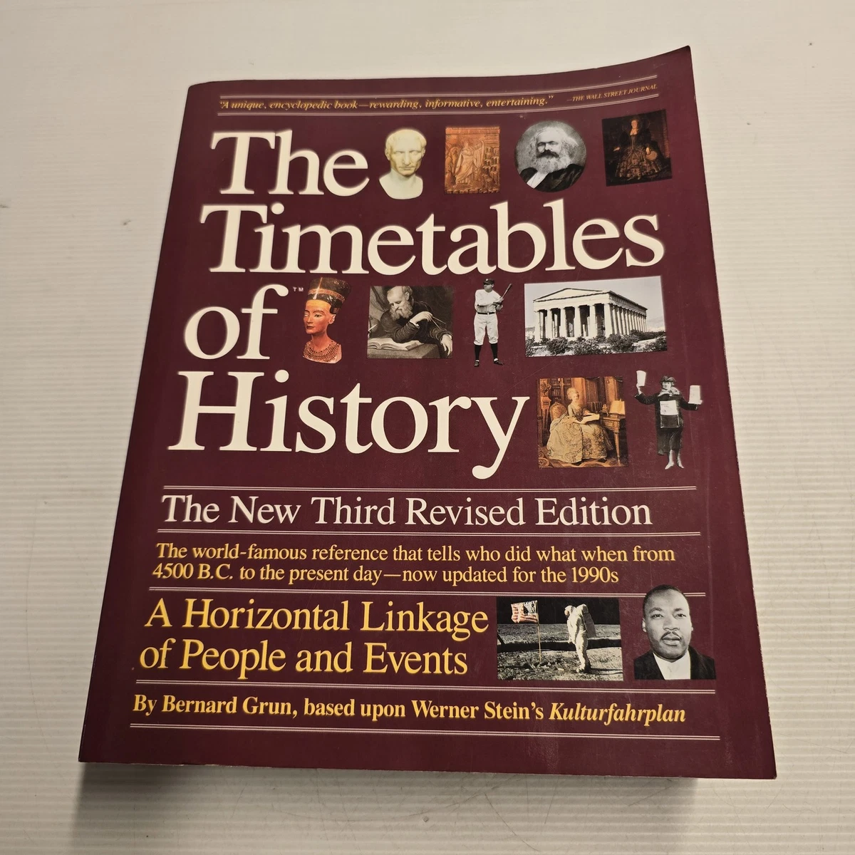 The Timetables of History by Bernard Grun - Third Revised Edition Reference Book
