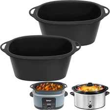 BYKITCHEN Silicone Slow Cooker Liners Compatible with Ninja Foodi Possible Cooke