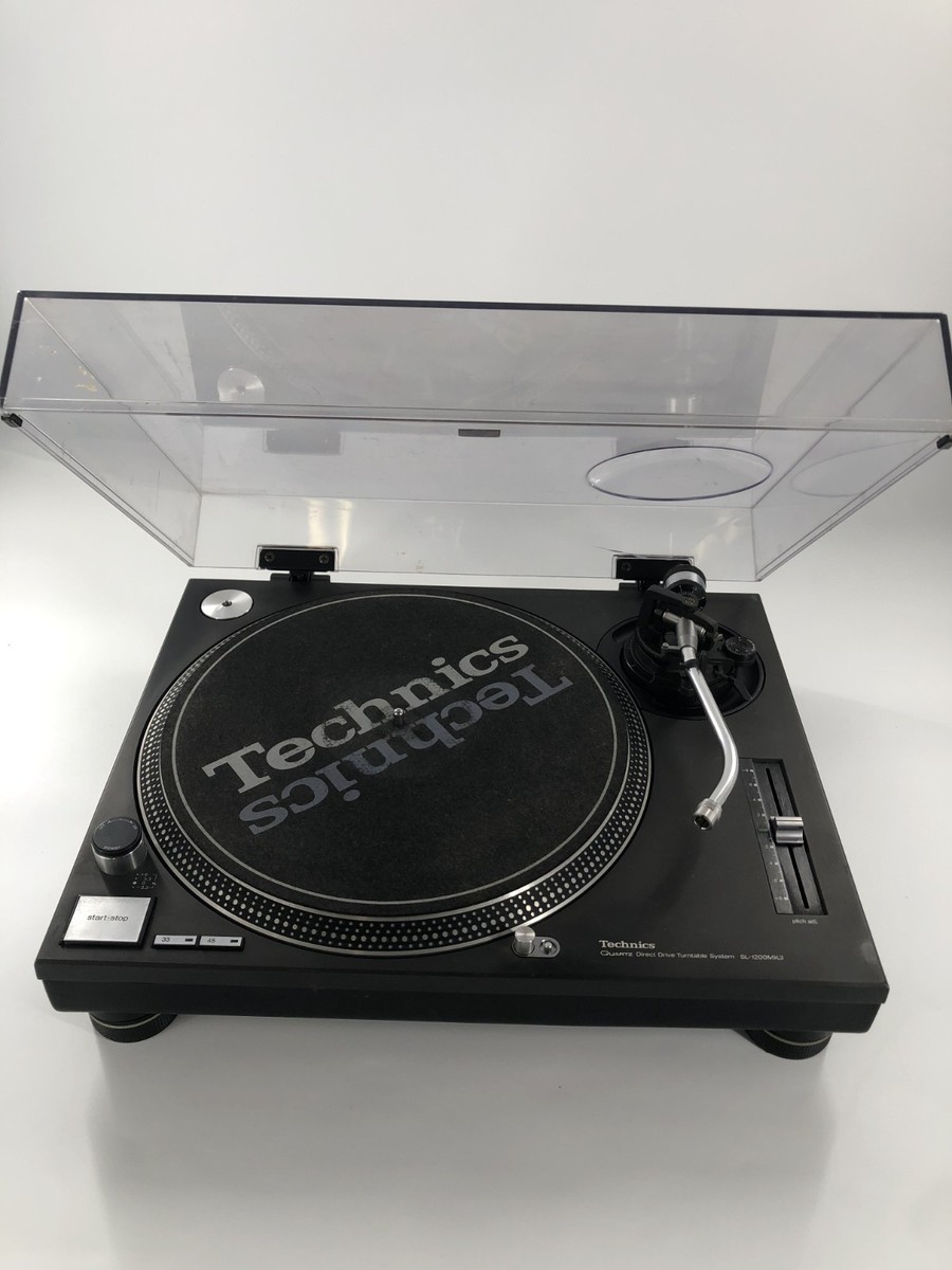 【取説】Technics SL-1200MK3 ブラック 完動品 カバー付　黒 Technics SL-1200MK3 Turntable Black DJ Working Tested Video From