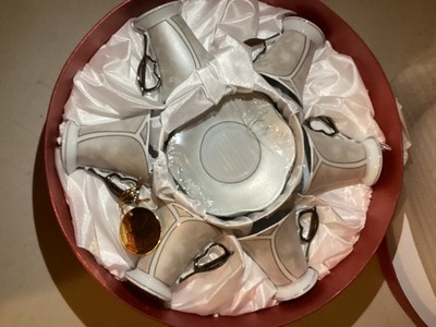 D Lusso Home Collection Tea Set Demitasse Espresso Cup 12 Piece Box #039