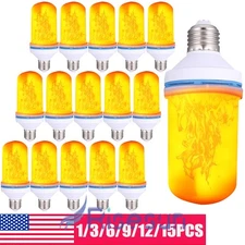 LED Flame Effect Light Bulb- Simulated Nature Fire Flicker Lamp, E26 USA Base