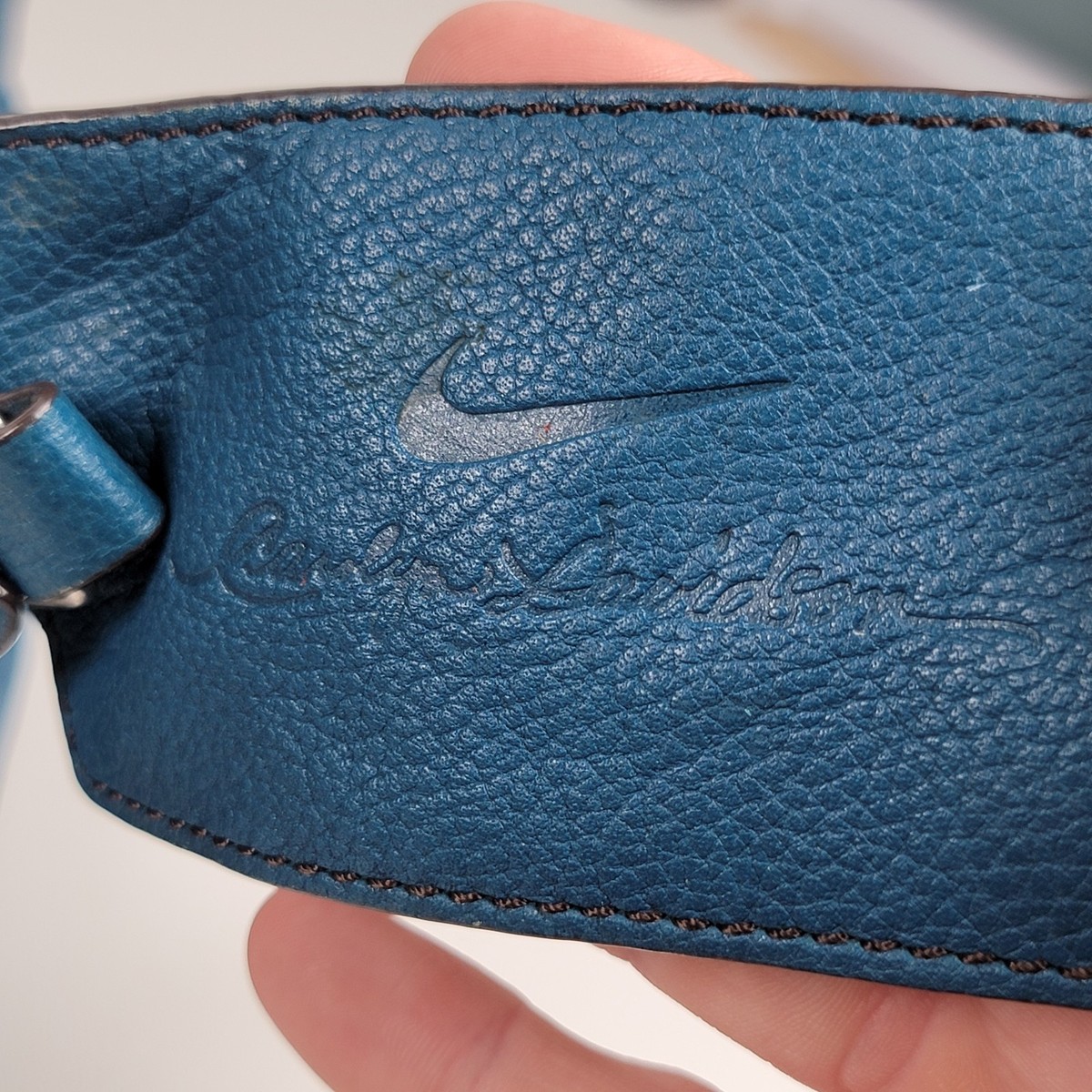 NIKE x Carolyn Davidson ショルダーバッグ 専用出品中 Rare Y2K Vintage Nike Carolyn Davidson Signature Line Leather Bag
