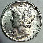 1941 D Mercury Silver Dime Exact Coin Imaged #MERC99