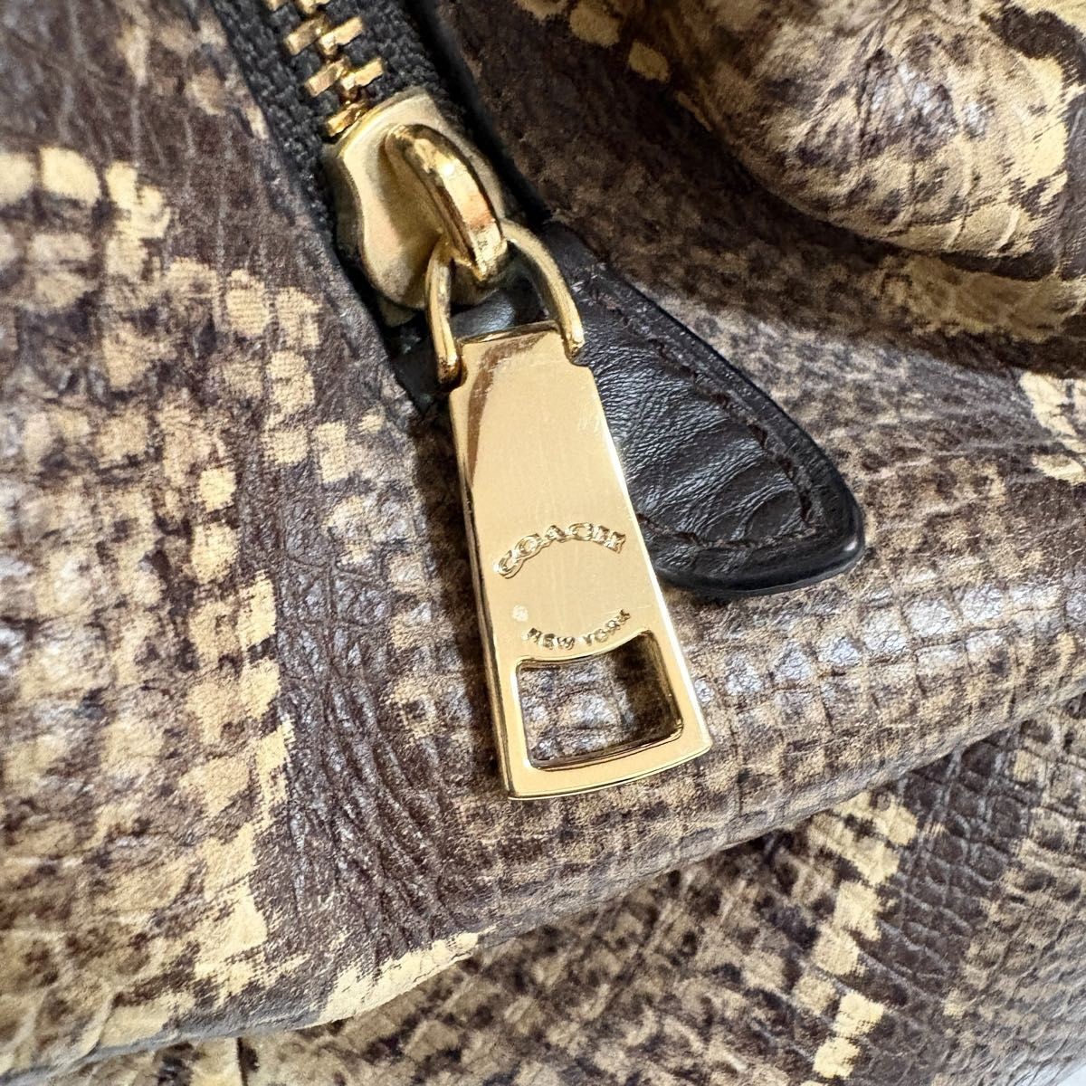 Excellent condition COACH python pattern snake em… - image 14