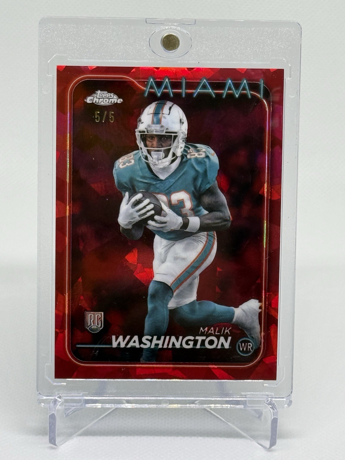 Malik Washington Topps Chrome Sapphire #254 Red