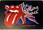 TIN SIGN 8x12 Rolling Stones Mick Jagger British Flag Tongue Rick Band DD10