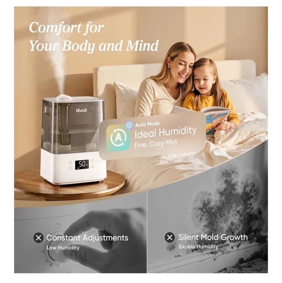 LEVOIT Smart Humidifiers for Bedroom Large Room Home,(6L) Smart App - Image 2 of 4