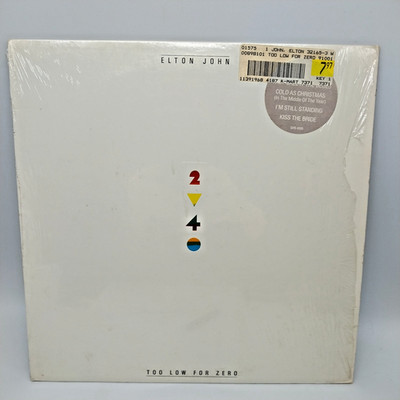 ELTON JOHN TOO LOW FOR ZERO 12'' LP VG+ VINYL RECORD GEFFEN SHRINK w/HYPE 1983